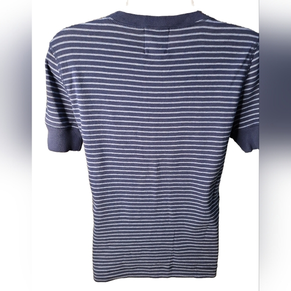 Ralph Lauren Navy And Lt Blue 1/4 Button Up Shirt Sz M - Picture 2 of 3